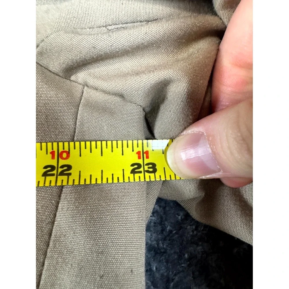 Mens Blazer‎ Jacket 44L Beige Single Breasted Lined Notch Lapel MADE IN USA